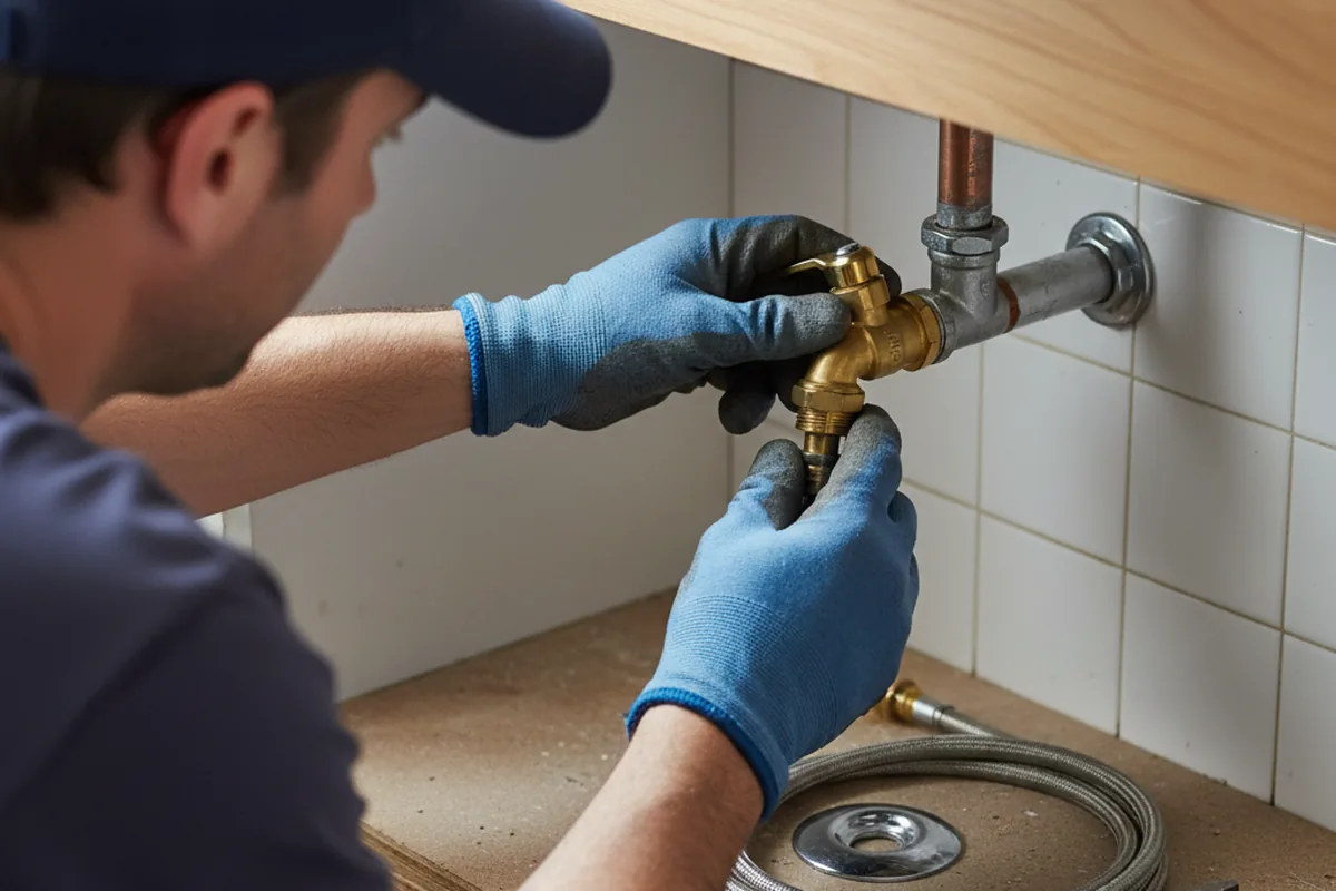 Shutoff valve and fitting work during Emergency Plumbing in Miami